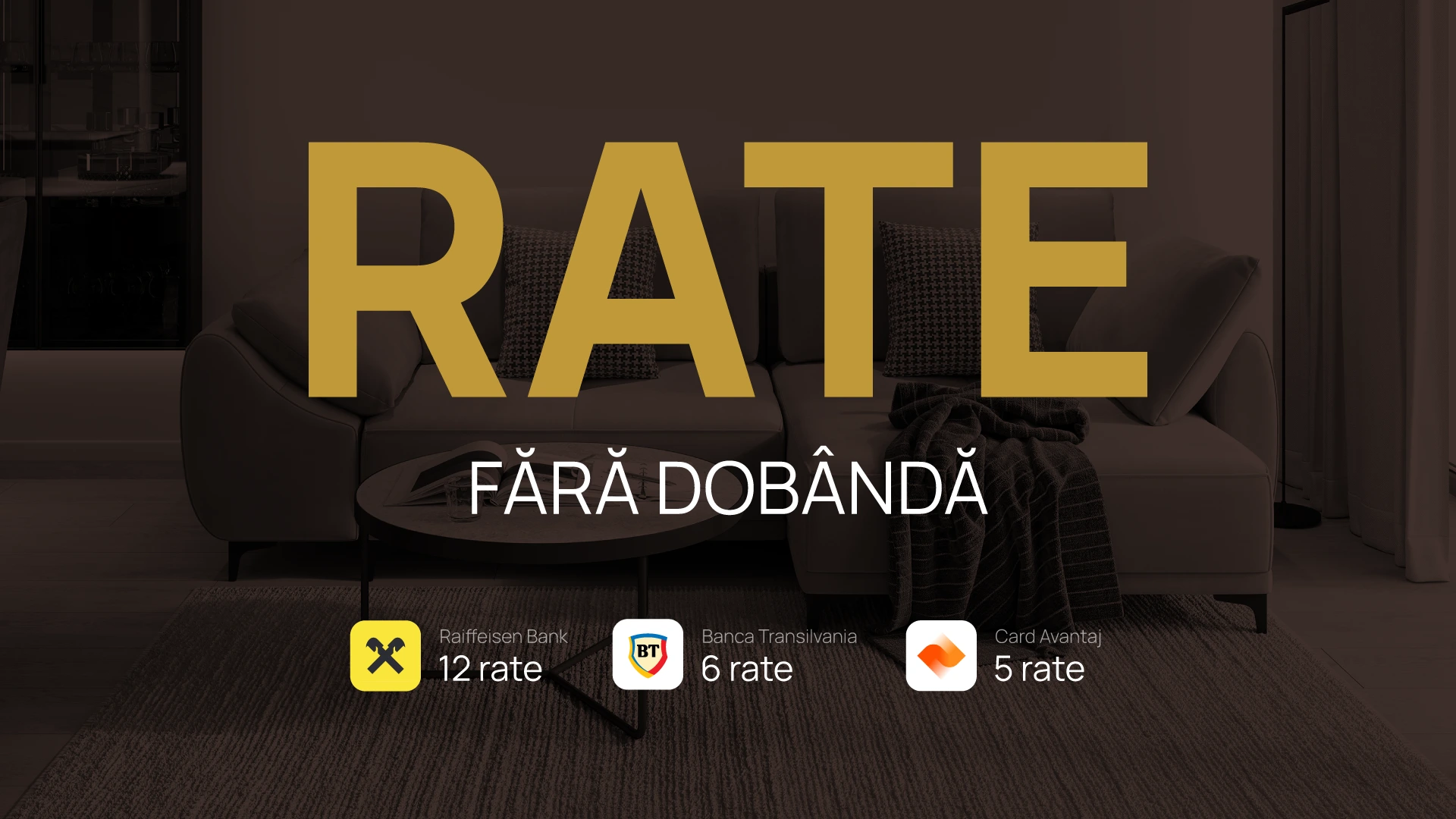 Amenajează acum. Plătește în rate fără dobândă.